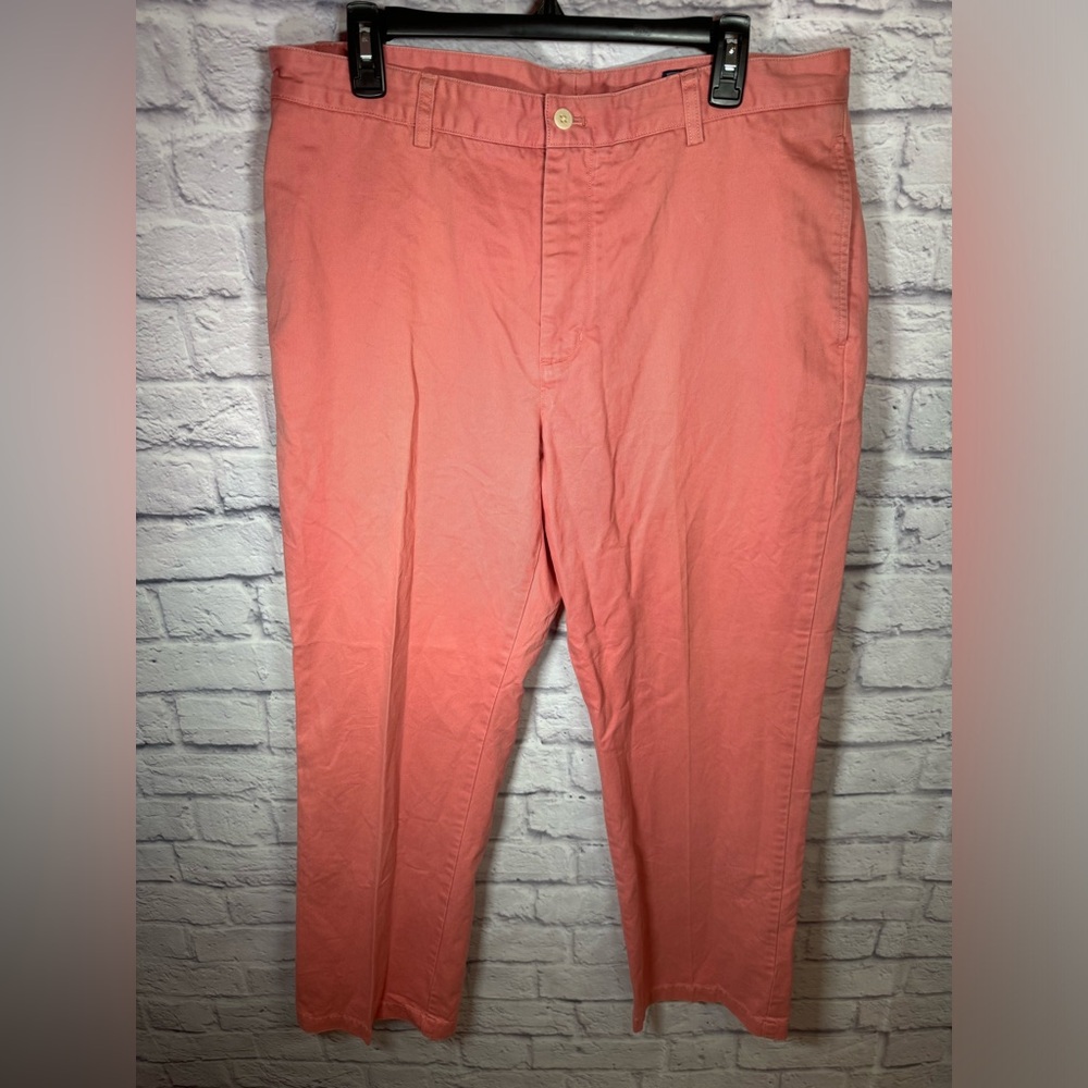 Vineyard Vines Pants Mens 36 X 32 Pink Club Flat Front Straight Pockets Chinos